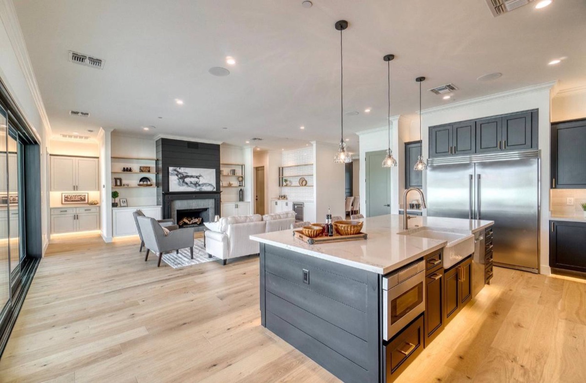 Laminate flooring living room